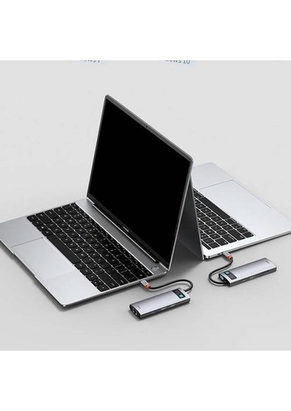 Metal Düşük Işık Tipi C Yerleştirme Istasyonu Dörtte Bir, USB Hub Hub Defter Defteri Genişleme Konvertörü (Yurt Dışından)