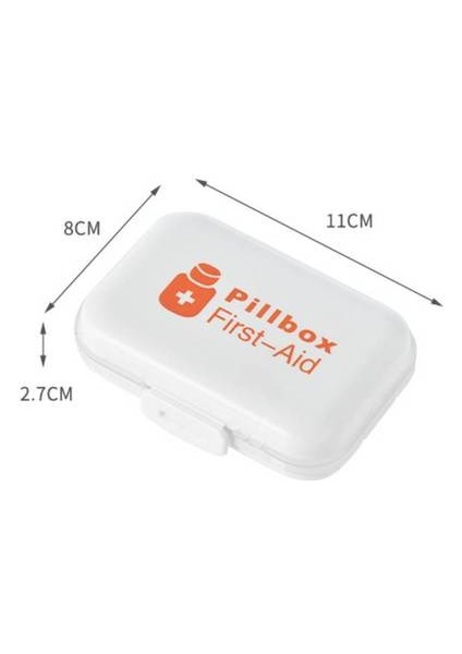 3pcs Taşınabilir Home Mini 8 Karton Paketleme Tablet Hap Alt Kutusu ile Bölme Hap Kutusu (Yurt Dışından)
