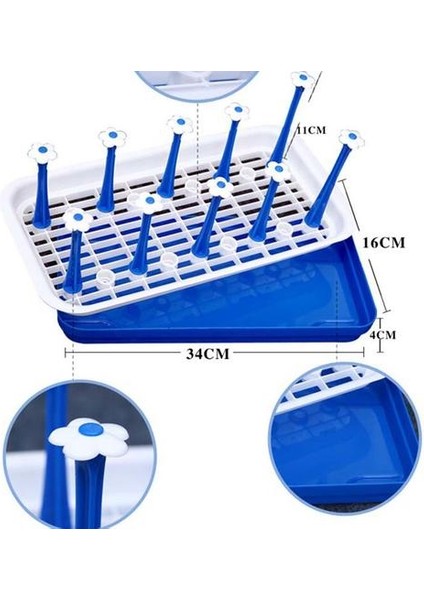 Katlanabilir Bebek Şişe Kurutma Raf Asılı Besleme Şişe Bardak Tutucu Bebek Nipel Mutfak Bebek Şişeleri Için Mutfak Drenaj Raf Süzgeç | Kurutma Rafı (Mavi) (Yurt Dışından)