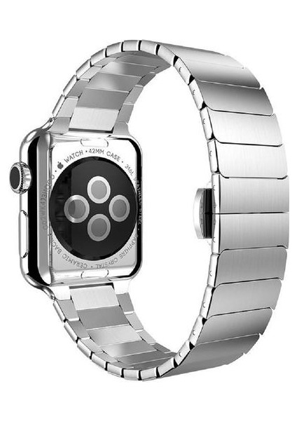 38/40/41MM, 42/44/45MM Metal Kayışı Applewatch5/6/7 Için Kelebek Tokalı Bir Boncuk Zincir Kayışı (Yurt Dışından)