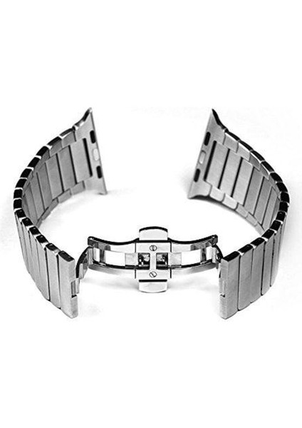 38/40/41MM, 42/44/45MM Metal Kayışı Applewatch5/6/7 Için Kelebek Tokalı Bir Boncuk Zincir Kayışı (Yurt Dışından)