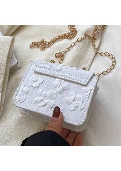 Desenli El Zinciri Mini Messenger Çantası, Popüler Niş All-Mwatch Küçük Çanta, Moda Basit Ruj Çantası (Yurt Dışından)
