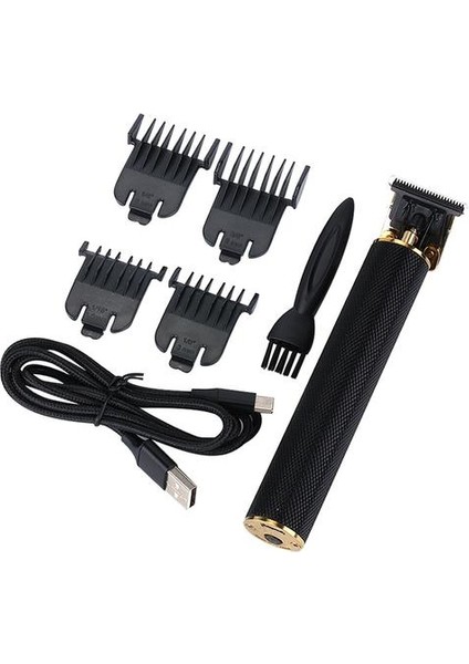 Profesyonel Saç Kesme Sakal Düzeltici Erkekler Için Kuaför 0.1mm Baldhead Clippers Saç Kesme Makinesi Saç Kesim T Blade Düzeltici | Saç Düzelticileri (Siyah) (Yurt Dışından)