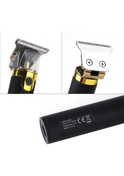 Profesyonel Saç Kesme Sakal Düzeltici Erkekler Için Kuaför 0.1mm Baldhead Clippers Saç Kesme Makinesi Saç Kesim T Blade Düzeltici | Saç Düzelticileri (Siyah) (Yurt Dışından)