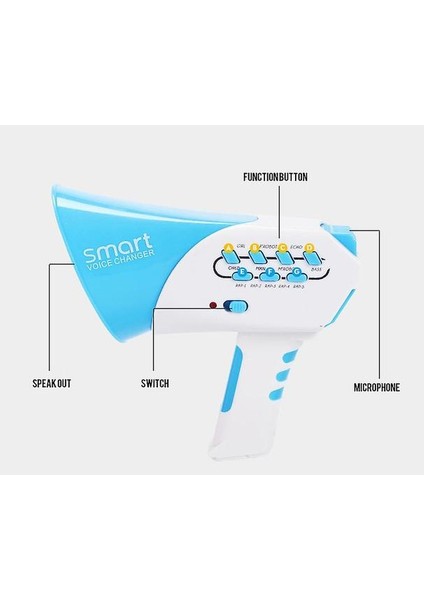 Çocuk Çok Kanallı Ses Değiştirici, Megafon (Mavi) (Yurt Dışından)