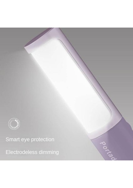 LED Masa Lambası, Göz Koruma Üniversitesi Için Masa Lambası Okuma, Kullanışlı Adsorpsiyon Masa Lambası Yurt Yatak Odasında, USB Şarj El Satırlı Serin Lamba (Yurt Dışından)