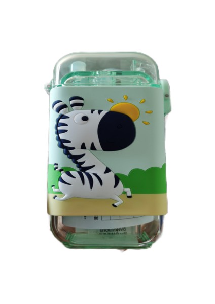 280ML Kare Saman Fincan, Karikatürlü Dondurulmuş Desenli Çocuklar Için Uygun Samanlı Saman Kabı (Yurt Dışından)