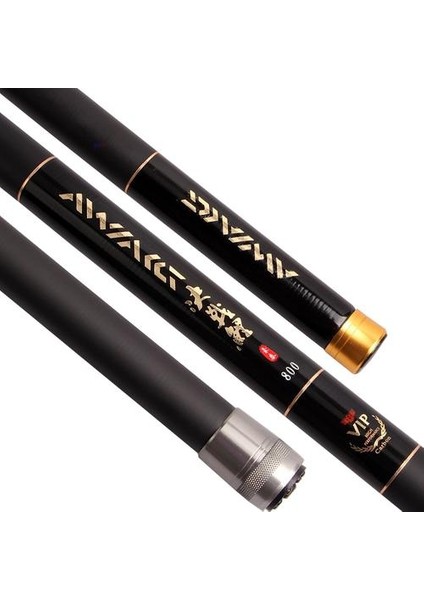 Ekstra Uzun Tatlısu Teleskopik Olta Karbon Fiber Süper Hafif Sert Balıkçılık Kutbu 8 M Stream Rod | Olta (Siyah) (Yurt Dışından)