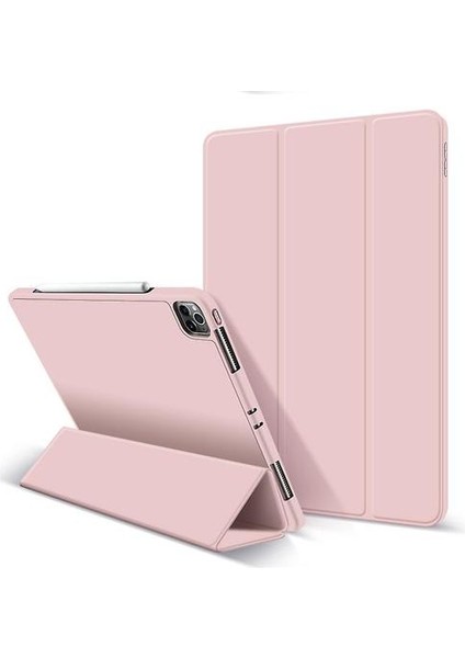 Koruyucu Kılıf Için ipad Pro 12.9 Inç Kılıf Kalem Tutucu (Pembe) (Yurt Dışından)