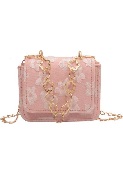 Desenli El Zinciri Mini Messenger Çantası, Popüler Niş All-Mwatch Küçük Çanta, Moda Basit Ruj Çantası (Yurt Dışından)