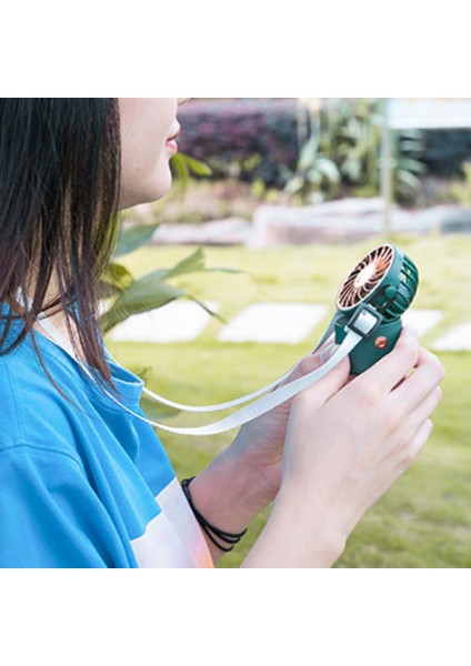 Açık Portatif Küçük Bel Fan, Mini Küçük Asılı Boyun Fanı, USB Masaüstü Fan (Yurt Dışından) fırsatları