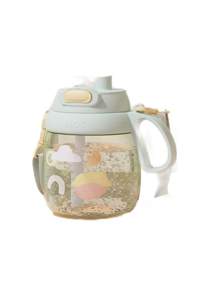 1300ML Çift Içme Fincanları, Öğrencilerin Büyük Göbek Şekli Için Uygun Pipetler, Damla Dirençli ve Aşınmaya Dayanıklı Pp Fincanları ile Büyük Kapasite (Yurt Dışından)