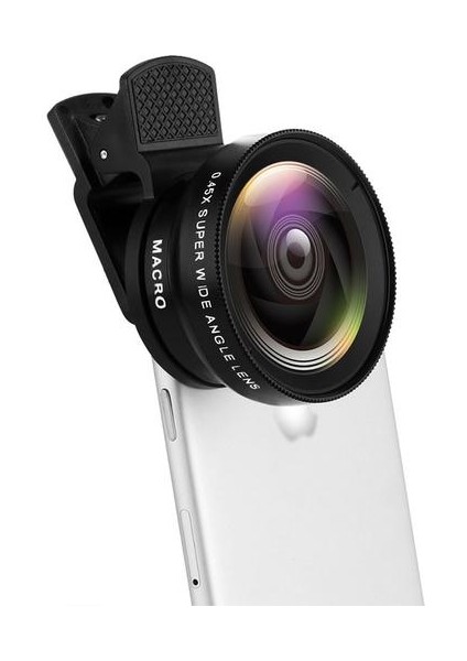 Evrensel 37MM 0.45X 49UV Profesyonel Geniş Makro Makro Lens ve Süper Geniş Açılı Lens Montaj Dönüştürme Len (Yurt Dışından)
