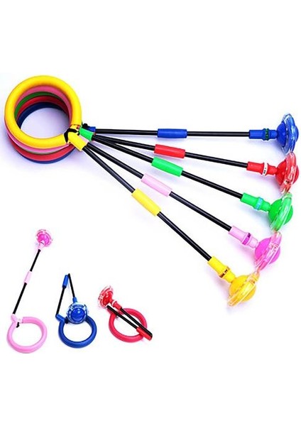 Parlayan Zıplayan Toplar Bir Ayak Yanıp Sönen Topu Atlama Halatlar Spor Salıncak Topu Çocuk Spor Oynarken Eğlenceli Eğlence Oyuncaklar (Pembe) (Yurt Dışından)