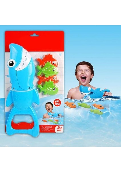 1 Set Shark Kapmak Banyo Oyuncak Erkek Kız ile Oyunu Yakala 4 Balıklar Küvet Balıkçılık | Banyo Oyuncak (Yurt Dışından)