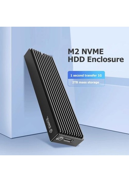 M.2 Nvme SSD Muhafaza Tipi C Katı Durum Sürücüsü Mobil Kılıf HDD Kılıf M2 SSD Için USB Kablosu ile | HDD Muhafaza (Yurt Dışından)