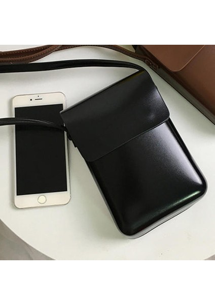 Koreli Versiyon Kadınların Messenger Cep Telefon Çantası, Şık ve Çok Yönlü Dikey Tek Omuzlu Küçük Omuz Çantası (Yurt Dışından)