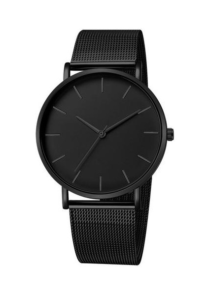 Ultra Ince Izle, Minimalist Örgü Kadın Saatler (Black-Black-W) (Yurt Dışından)