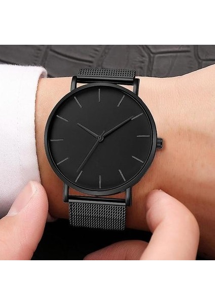 Ultra Ince Izle, Minimalist Örgü Kadın Saatler (Black-Black-W) (Yurt Dışından) fiyatları