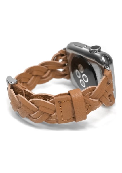 38/40MM, 42/44MM Deri Kayış Apple Watch Se/7 El Örgülü Bükülme Kayışı (Yurt Dışından)