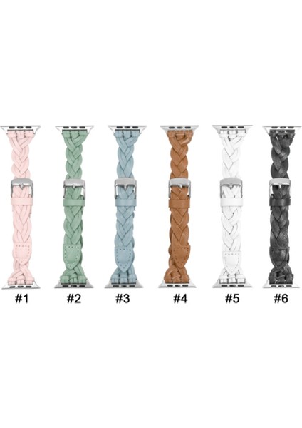 38/40MM, 42/44MM Deri Kayış Apple Watch Se/7 El Örgülü Bükülme Kayışı (Yurt Dışından)