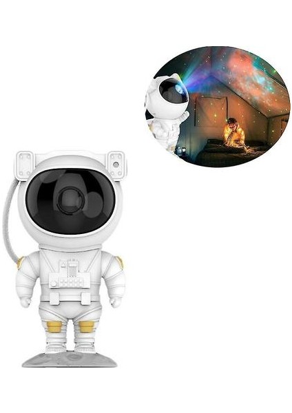 Starry Sky Projector LED Astronaut Night Light Starry Sky Projector With Remote Control Timer Bedroom Home Theater Night Light Atmosphere (Yurt Dışından)