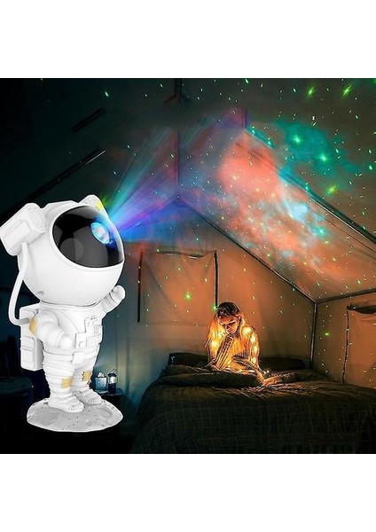 Starry Sky Projector LED Astronaut Night Light Starry Sky Projector With Remote Control Timer Bedroom Home Theater Night Light Atmosphere (Yurt Dışından)