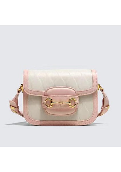 Renk Bloket Yüksek Doku Eyer Çantası, Moda Koltuklu Çanta, Omuz Çantası, Crossbody Çanta (Yurt Dışından)