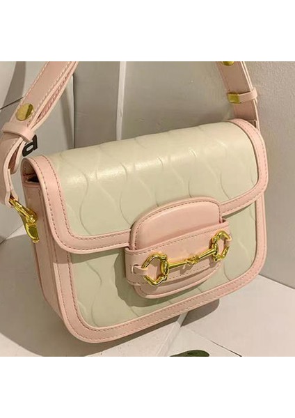 Renk Bloket Yüksek Doku Eyer Çantası, Moda Koltuklu Çanta, Omuz Çantası, Crossbody Çanta (Yurt Dışından)