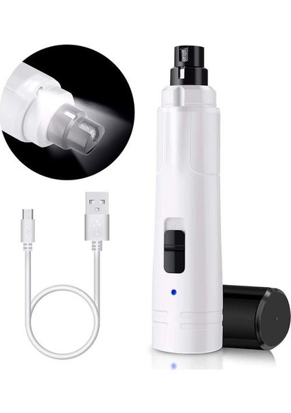 Sunrain Casfuy LED Işıklı Köpek Tırnak Öğütücü - Yükseltilmiş 2 Hızlı Elektrikli Evcil Hayvan Tırnak Kesme Makinesi Güçlü Ağrısız Paws Bakım ve Pürüzsüzleştirme Uyumlu Zeka (Yurt Dışından)