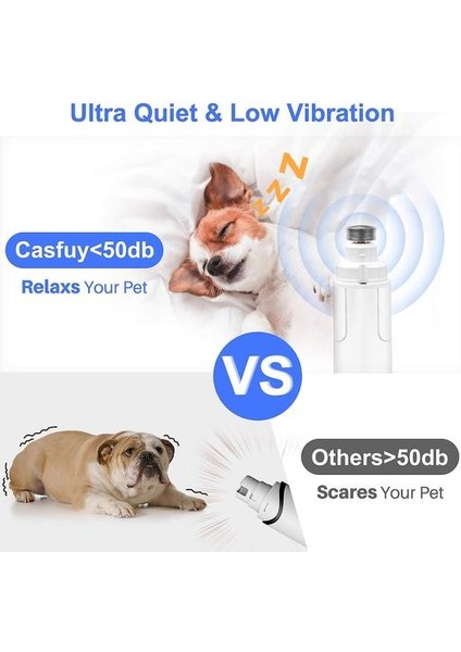 Sunrain Casfuy LED Işıklı Köpek Tırnak Öğütücü - Yükseltilmiş 2 Hızlı Elektrikli Evcil Hayvan Tırnak Kesme Makinesi Güçlü Ağrısız Paws Bakım ve Pürüzsüzleştirme Uyumlu Zeka (Yurt Dışından) fiyatları