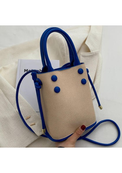 Moda Kontrast Renk Niş Mini Cep Telefon Çantası, Basit ve Batı Tarzı Elle Tutulan Tek Omuzlu Messenger Çantası (Yurt Dışından)