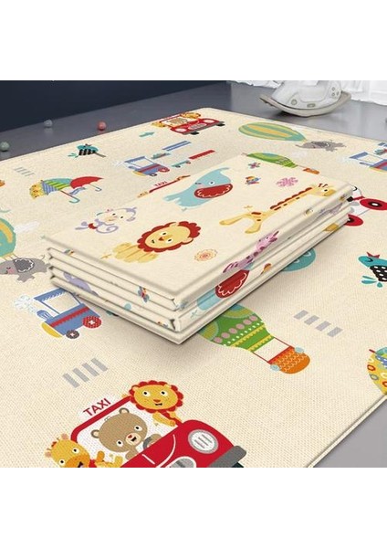 Katlanabilir Çocuk Oyun Aktivite Matı Bebek Çocuk Emekleme PLAYMAT-180X100CM(STIL B) (Yurt Dışından)