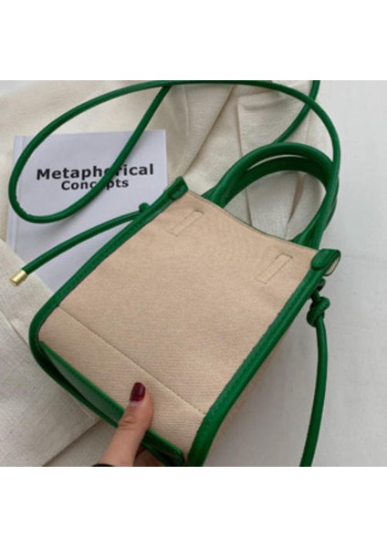 Moda Kontrast Renk Niş Mini Cep Telefon Çantası, Basit ve Batı Tarzı Elle Tutulan Tek Omuzlu Messenger Çantası (Yurt Dışından)