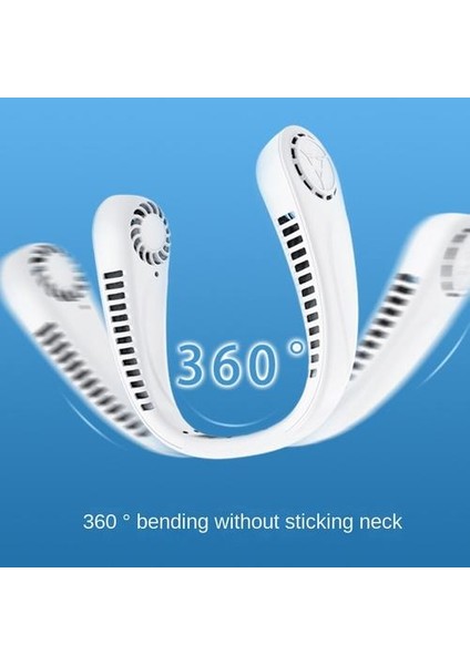 Taşınabilir Şarj Açık Kamp Boyun Fan, USB Taşınabilir Spor Sessiz Küçük Fan (Yurt Dışından)