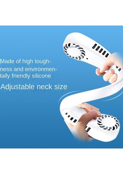 Taşınabilir Şarj Açık Kamp Boyun Fan, USB Taşınabilir Spor Sessiz Küçük Fan (Yurt Dışından)