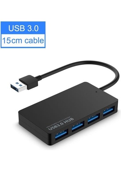 USB 3.0 Hub 4 Port Güç Kaynağı Otg Dc Güç Arabirimi MacBook Dizüstü Tablet Pc Bilgisayar Adaptörü Için Çoklu USB C 3.1 Hub | USB Hub'ları (Siyah) (Yurt Dışından)