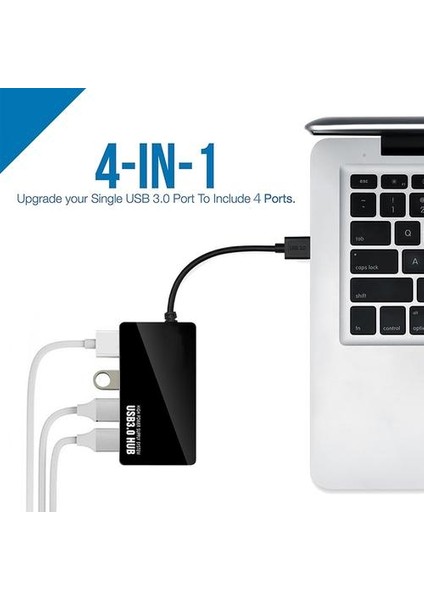 USB 3.0 Hub 4 Port Güç Kaynağı Otg Dc Güç Arabirimi MacBook Dizüstü Tablet Pc Bilgisayar Adaptörü Için Çoklu USB C 3.1 Hub | USB Hub'ları (Siyah) (Yurt Dışından)