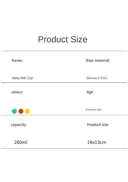 260ML Su Kupası, Saman ve Ölçekli, Bebek Içmeyi Öğrenmeye ve Ev Anti-Çift Su Bardağı Için Uygun (Yurt Dışından) fiyatları