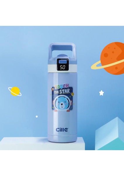 520ML Akıllı Sıcaklık Ekranı Termos Kupası, 316 Paslanmaz Çelik Saman Su Kupası, Erkek ve Kadınlar Için Sevimli Taşınabilir Uzun Kalıcı Termos Su Isıtıcısı (Yurt Dışından)