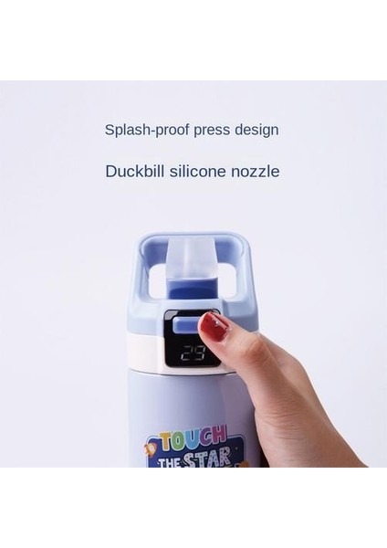 520ML Akıllı Sıcaklık Ekranı Termos Kupası, 316 Paslanmaz Çelik Saman Su Kupası, Erkek ve Kadınlar Için Sevimli Taşınabilir Uzun Kalıcı Termos Su Isıtıcısı (Yurt Dışından)