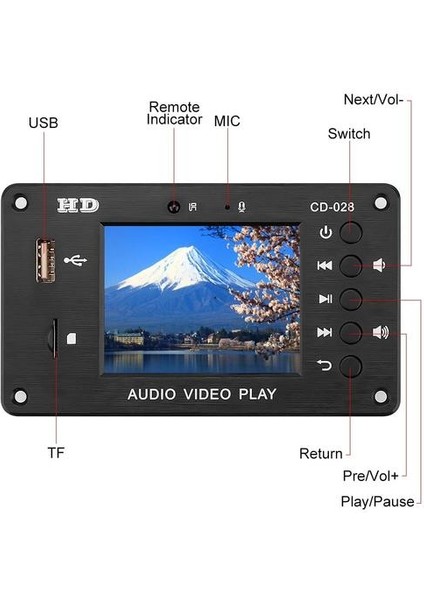 7 24 V Bluetooth Ses Video Kod Çözücü LCD Ekran Dts Kayıpsız Bluetooth Modülü Mp4 / Mp5 Hd Video Ape / Wav Kod Çözme Kurulu | Mp3 Çalar (Yurt Dışından)