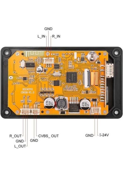 7 24 V Bluetooth Ses Video Kod Çözücü LCD Ekran Dts Kayıpsız Bluetooth Modülü Mp4 / Mp5 Hd Video Ape / Wav Kod Çözme Kurulu | Mp3 Çalar (Yurt Dışından)