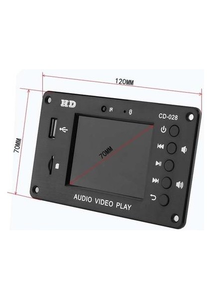 7 24 V Bluetooth Ses Video Kod Çözücü LCD Ekran Dts Kayıpsız Bluetooth Modülü Mp4 / Mp5 Hd Video Ape / Wav Kod Çözme Kurulu | Mp3 Çalar (Yurt Dışından)