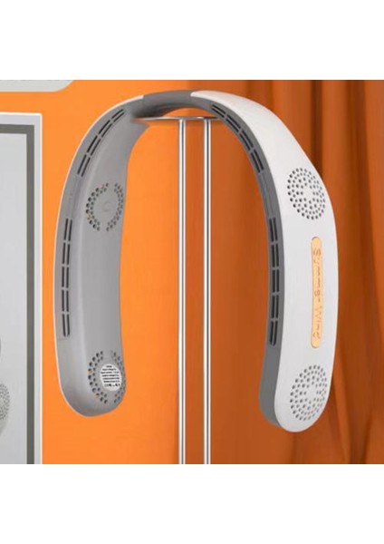 Yapraksız Sessiz Asılı Boyun Fanı, Ultra Uzun Pil Ömrü Bekleme USB Şarj Fanı, Taşınabilir Taşınabilir Boyun Asma Fanı (Yurt Dışından)