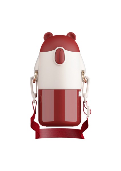 450ML304 Paslanmaz Çelik Termos Kupası, Samanlı Çocuklar Için Uygun, Kayış Taşınabilir Termos Kupası Olan Anaokulu Öğrencileri Için Uygun (Yurt Dışından)