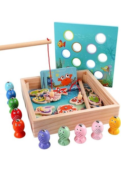 Çocuk Ahşap Oyuncaklar Manyetik Oyunlar Balıkçılık Oyuncak Oyunu Çocuklar 3D Balık Bebek Çocuk Eğitici Oyuncaklar Açık Komik Erkek Kız Hediyeler | Balıkçılık Oyuncakları (Yurt Dışından)