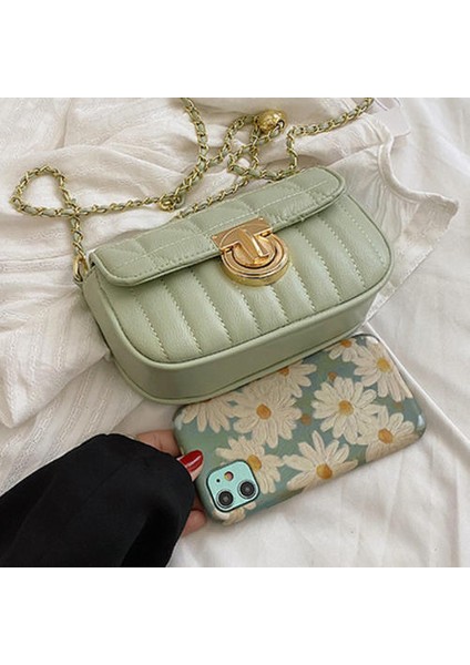 Azınlık Tasarım Bayanlar Moda Tek Omuzlu Messenger Çantası, All-Match Yüksek Doku Popüler Modeli Küçük Çanta (Yurt Dışından)