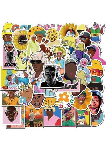 50 Rapçi Tyler The Creator Doodle Çıkartmaları (Yurt Dışından)