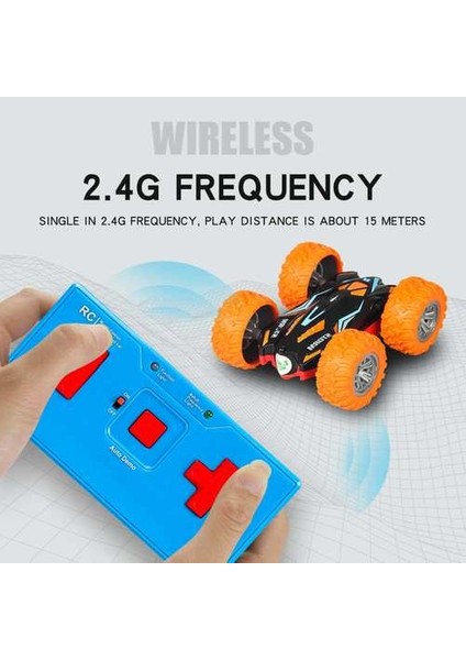 Çift Taraflı 3D Çevirme Uzaktan Kumanda Araba Robot Rc Araba Oyuncak Sürüklenme Buggy Paletli Pil Kumandalı Dublör Makinesi Radyo Kontrollü Araba | Rc Arabalar (Turuncu) (Yurt Dışından)